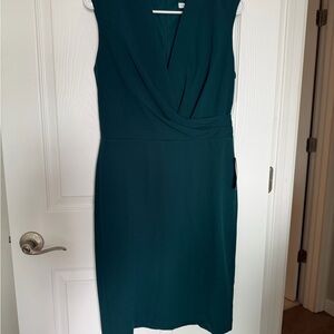 London Times Sleeveless Teal Sheath Dress - NWT